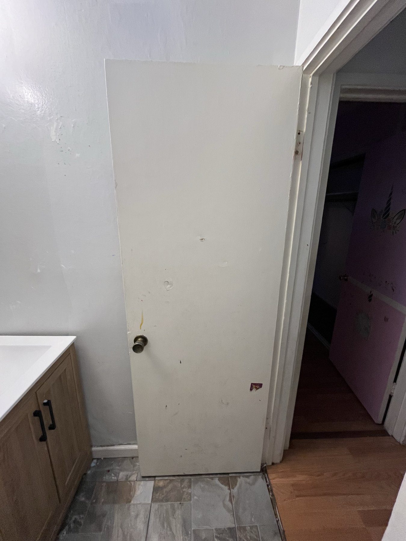 Freshly painted interior walls with smooth finish